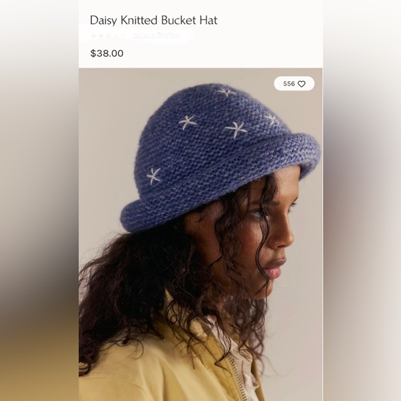 Free People Daisy Blue Knitted bucket Hat - Picture 10 of 14